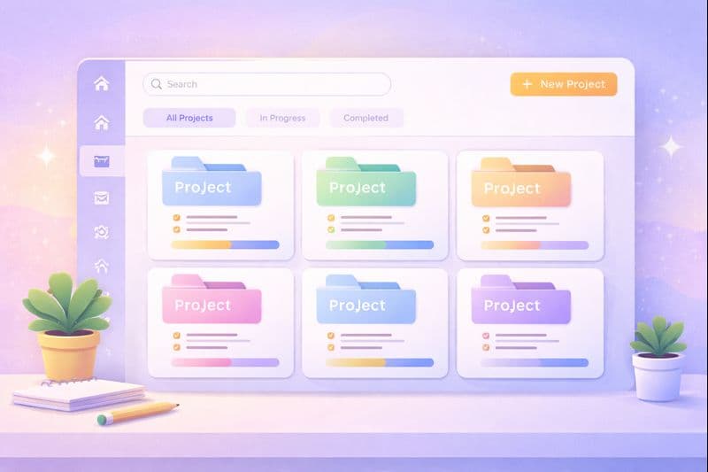 Manage your projects in the dashboard